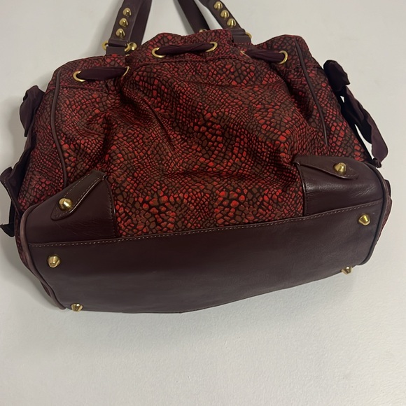 JUICY COUTURE Y2K BROWN BURGUNDY MALIBU DAYDREAMER BAG - Picture 10 of 16